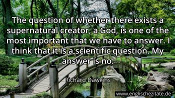 Englisches Zitat von Richard Dawkins als Bild