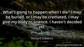 Englisches Zitat von Richard Dawkins als Bild