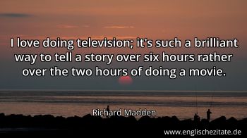 Englisches Zitat von Richard Madden als Bild