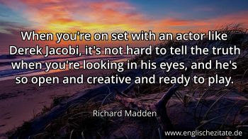 Englisches Zitat von Richard Madden als Bild