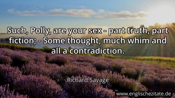 Englisches Zitat von Richard Savage als Bild
