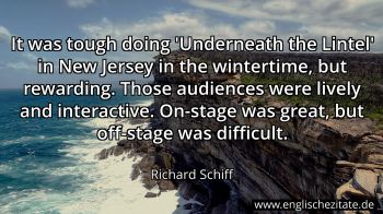 Englisches Zitat von Richard Schiff als Bild