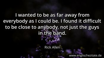 Englisches Zitat von Rick Allen als Bild
