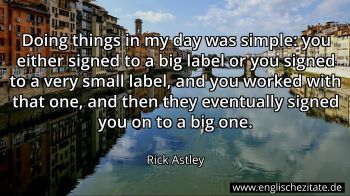Englisches Zitat von Rick Astley als Bild