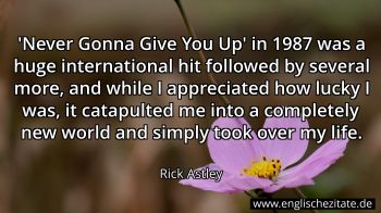 Englisches Zitat von Rick Astley als Bild