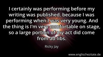 Englisches Zitat von Ricky Jay als Bild