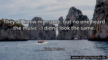 Englisches Zitat von Ricky Nelson als Bild