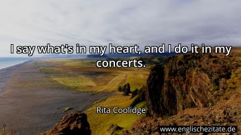Englisches Zitat von Rita Coolidge als Bild
