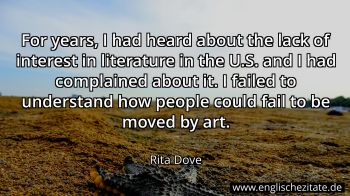 Englisches Zitat von Rita Dove als Bild