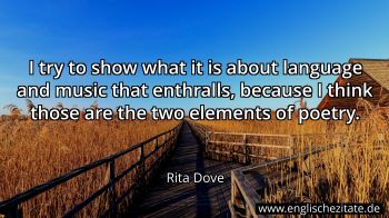Englisches Zitat von Rita Dove als Bild