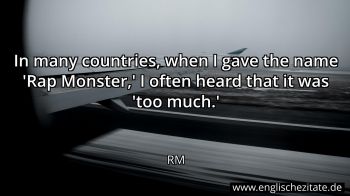 Englisches Zitat von RM als Bild