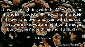 Englisches Zitat von Rob Zombie als Bild