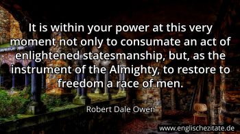 Englisches Zitat von Robert Dale Owen als Bild