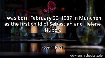 Englisches Zitat von Robert Huber als Bild