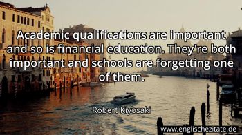 Englisches Zitat von Robert Kiyosaki als Bild