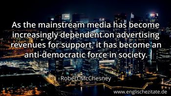 Englisches Zitat von Robert McChesney als Bild