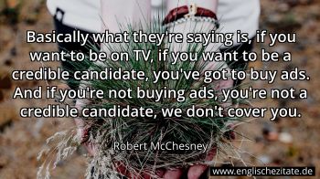 Englisches Zitat von Robert McChesney als Bild