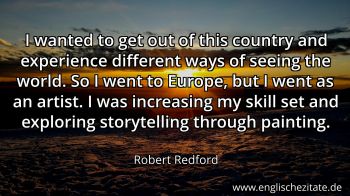Englisches Zitat von Robert Redford als Bild