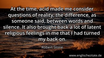 Englisches Zitat von Robert Stone als Bild
