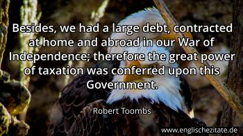 Englisches Zitat von Robert Toombs als Bild