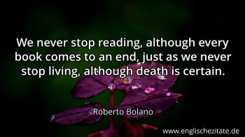Englisches Zitat von Roberto Bolano als Bild