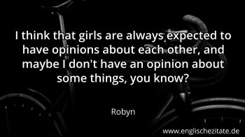 Englisches Zitat von Robyn als Bild