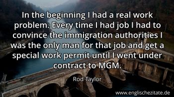 Englisches Zitat von Rod Taylor als Bild