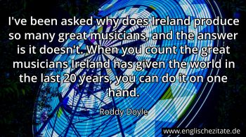 Englisches Zitat von Roddy Doyle als Bild