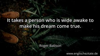 Englisches Zitat von Roger Babson als Bild
