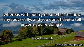Englisches Zitat von Roger McGough als Bild
