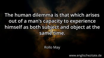 Englisches Zitat von Rollo May als Bild