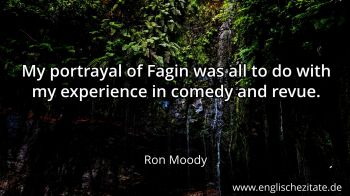 Englisches Zitat von Ron Moody als Bild