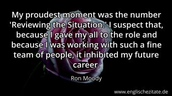 Englisches Zitat von Ron Moody als Bild