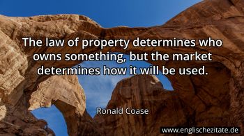 Englisches Zitat von Ronald Coase als Bild