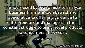 Englisches Zitat von Ronald Coase als Bild