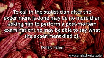 Englisches Zitat von Ronald Fisher als Bild