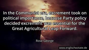 Englisches Zitat von Rose George als Bild