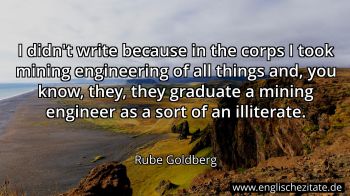 Englisches Zitat von Rube Goldberg als Bild