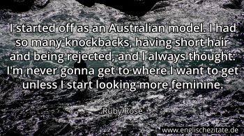 Englisches Zitat von Ruby Rose als Bild