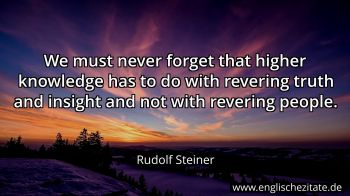 Englisches Zitat von Rudolf Steiner als Bild