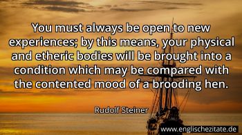 Englisches Zitat von Rudolf Steiner als Bild
