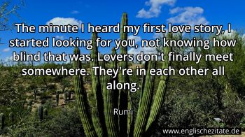 Englisches Zitat von Rumi als Bild