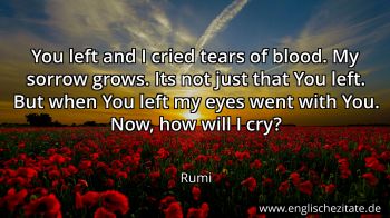Englisches Zitat von Rumi als Bild