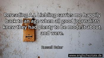 Englisches Zitat von Russell Baker als Bild