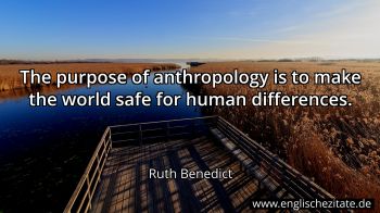 Englisches Zitat von Ruth Benedict als Bild