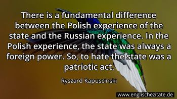 Englisches Zitat von Ryszard Kapuscinski als Bild