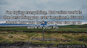 Englisches Zitat von Sabrina Carpenter als Bild