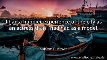 Englisches Zitat von Saffron Burrows als Bild