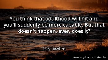 Englisches Zitat von Sally Hawkins als Bild