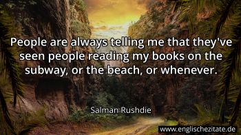 Englisches Zitat von Salman Rushdie als Bild